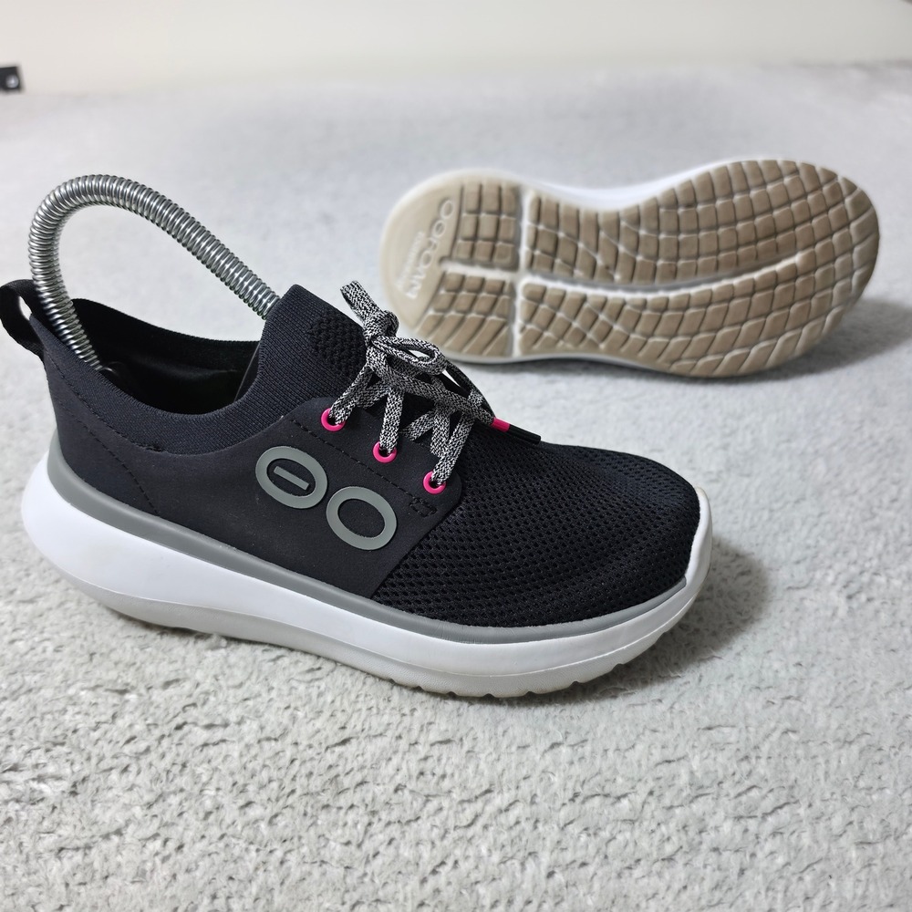 Oofos OOmg Sport Low Shoe Women Size 5 Black Recovery Walking Sneaker